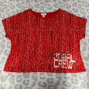 Diesel Graphic Tee Red Crew Dot Print‎ Y2K Small